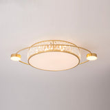 Led Flush Ceiling Light With Clear Crystal Design For Corridors