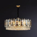 Modern Clear Crystal Ceiling Chandelier For Living Room / 29.5