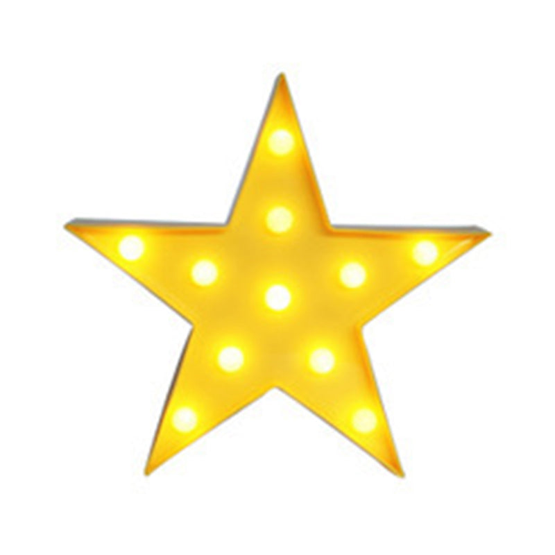 Star Shaped Led Night Light - Artistic Battery Powered Wall For Kindergarten