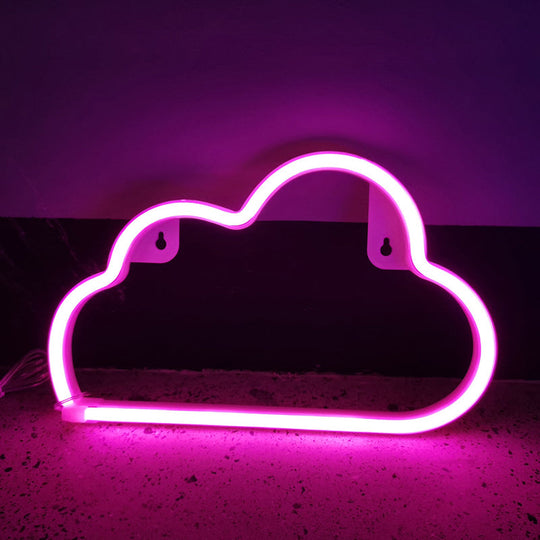 Kids Bedroom Plastic Cloud Wall Light - White Led Night Lighting Idea