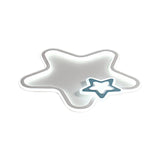 Kids Star-Shaped Flush Mount Ceiling Light Fixture - Aluminum And Acrylic Construction Warm/White