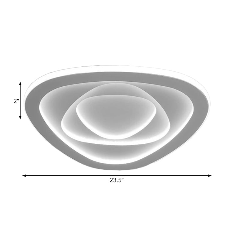 Modern Acrylic Triangle Ceiling Light Fixture - 16’/19.5’/23.5’ Wide Bedroom Led Flush Mount