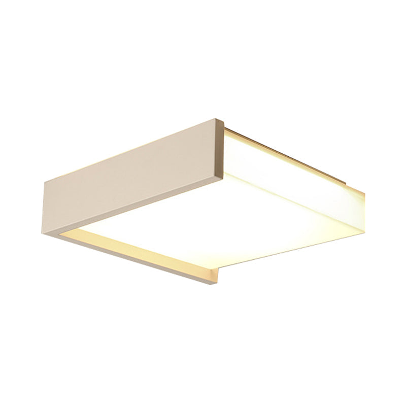 Led Flush Ceiling Light For Bedroom - 16’/19.5’ Wide Black/White With Warm/White And Brick