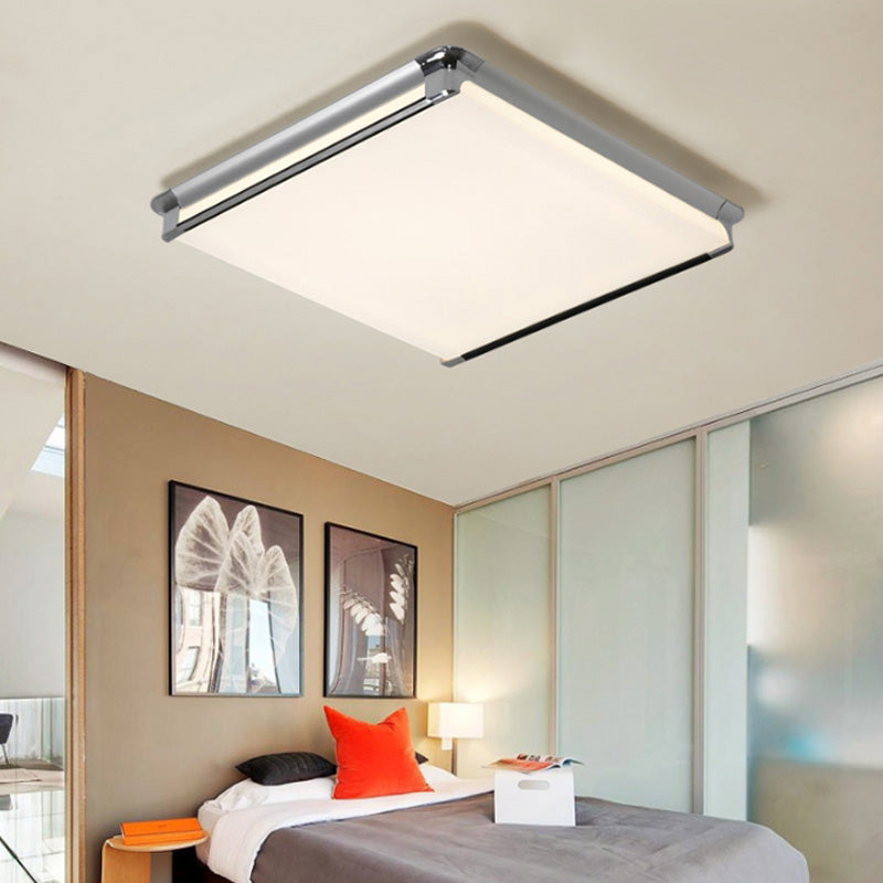 Simplicity Acrylic Led Flush Ceiling Light - Rectangular Design Wide 16.5/24.5/25.5 Ideal For Living