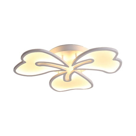 Modern Acrylic Flush Mount Flower Ceiling Lamp Available In 3/4/5-Light Options Warm/White/Natural