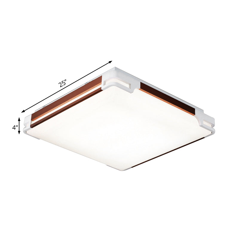 Simplicity Thin Acrylic Ceiling Light - Led Brown Flushmount (20.5/25/35 Wide)