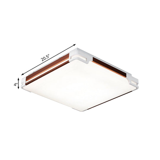Simplicity Thin Acrylic Ceiling Light - Led Brown Flushmount (20.5/25/35 Wide)