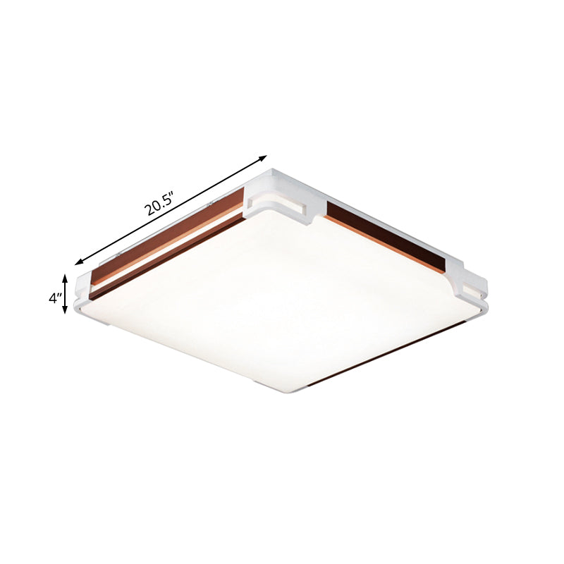 Simplicity Thin Acrylic Ceiling Light - Led Brown Flushmount (20.5’/25’/35’ Wide)