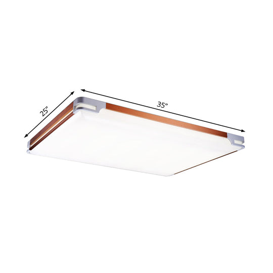 Simplicity Thin Acrylic Ceiling Light - Led Brown Flushmount (20.5’/25’/35’ Wide)