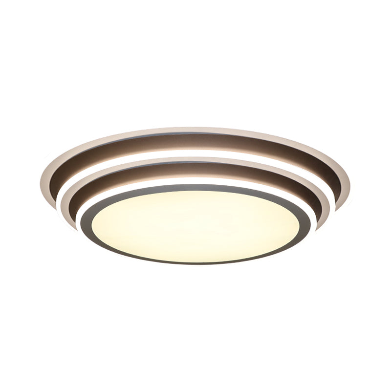 Simple Led Flush Ceiling Light Multi-Layer Acrylic 19.5/32 Wide Warm/White Light. Perfect For