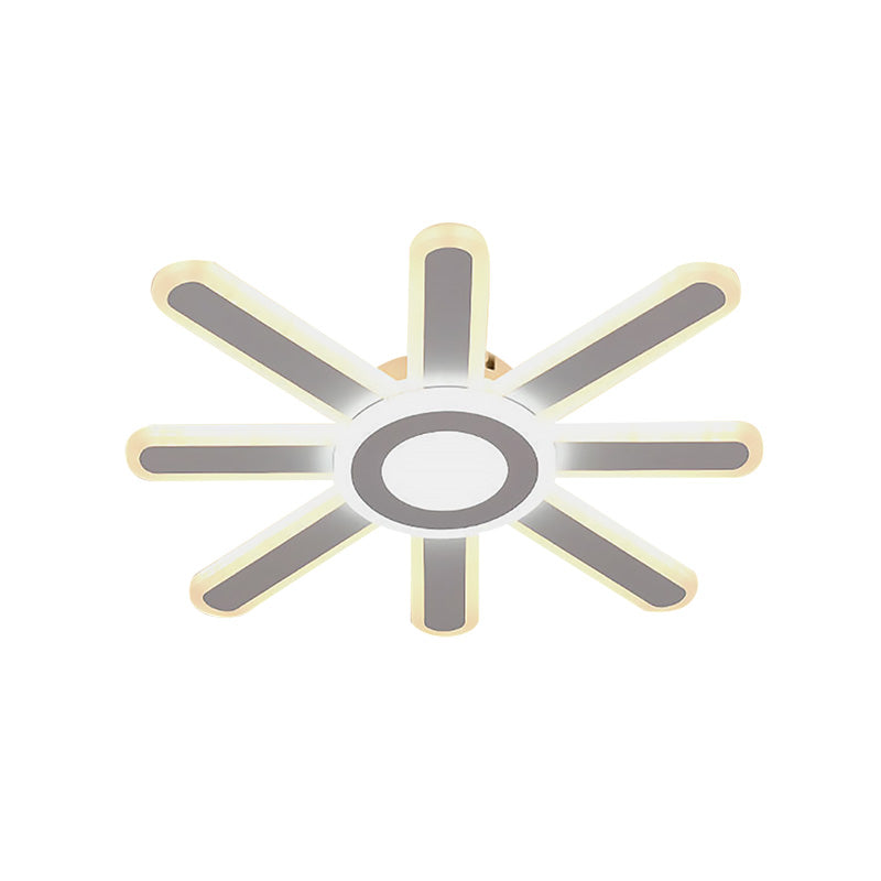 Acrylic Led Flush Mount Ceiling Light – Sun-Like Simplicity 19.5’/23.5’ Wide White - Warm/White