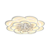 Modern Acrylic Flower Led Ceiling Light - Warm/White 20.5/27/31.5 Wide For Living Room