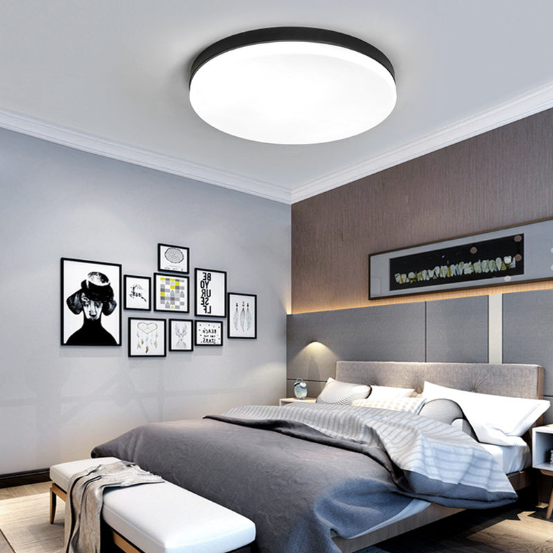 Simplicity Acrylic Flushmount Ceiling Light - Circle Design 11/15/19 Diameter Warm/White Ideal For
