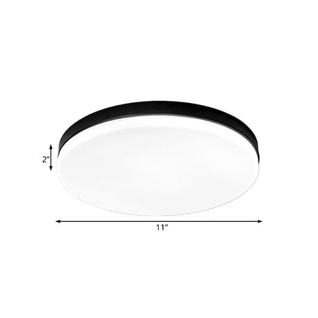 Simplicity Acrylic Flushmount Ceiling Light - Circle Design 11/15/19 Diameter Warm/White Ideal For
