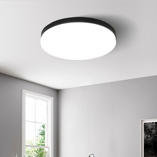 Simplicity Acrylic Flushmount Ceiling Light - Circle Design 11/15/19 Diameter Warm/White Ideal For