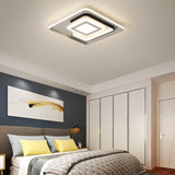 Modern Acrylic Rectangular Led Ceiling Lamp For Living Room - Warm/White Light 18/21.5/35.5 Wide