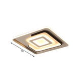 Modern Acrylic Rectangular Led Ceiling Lamp For Living Room - Warm/White Light 18/21.5/35.5 Wide