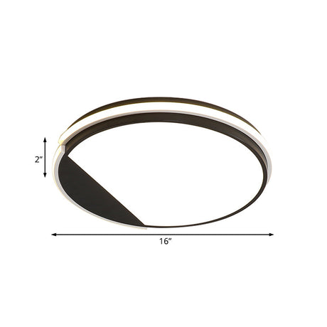 Simple Acrylic Flush Mount Led Ceiling Lamp 16/19.5 Diameter Warm/White Light - Dining Room Lighting