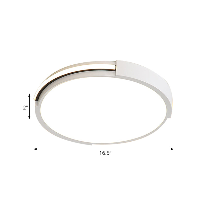 Ultra Thin Led Bedroom Ceiling Light In Warm/White 16/19.5 Diameter - Sleek & Simple