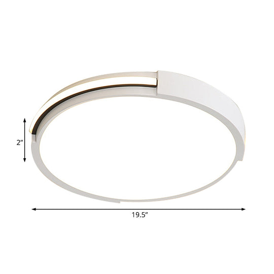 Ultra Thin Led Bedroom Ceiling Light In Warm/White 16’/19.5’ Diameter - Sleek & Simple