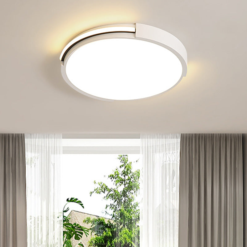 Ultra Thin Led Bedroom Ceiling Light In Warm/White 16/19.5 Diameter - Sleek & Simple White / 16