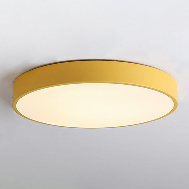 Modern Led Flush Mount Ceiling Light For Minimalist Bedrooms Orange / 12’ Remote Control Stepless
