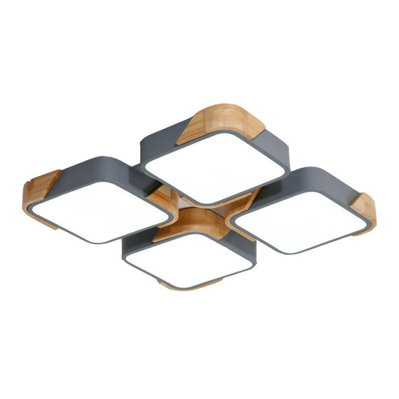 Nordic Splicing Flush Mount Led Ceiling Light For Living Room Acrylic Design