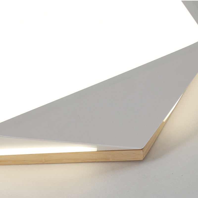 Pentagon Led Flush Mount Lamp In Acrylic White/Blue/Green - 12.5’/16.5’/20.5’ Wide