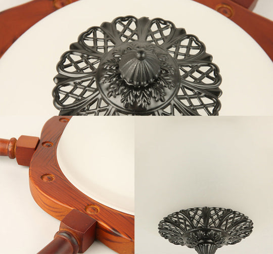 Modern Opal Glass Flush Mount Ceiling Light With Led Brown Finish And Rudder Design - Perfect For