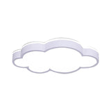 Cartoon Style Led Pendant Light For Bedroom Ceiling - Yellow/White Cloud Shade Acrylic And Metal