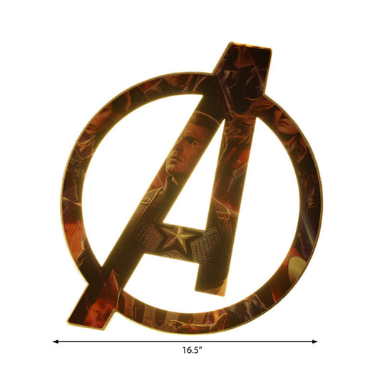 Stylish Cartoon Round Led Flush Mount Ceiling Lamp With A-Shaped Pattern For Bedroom In White