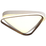 Led Triangle Ceiling Flush Mount White Acrylic Light Fixture For Bedroom Warm/White Lighting