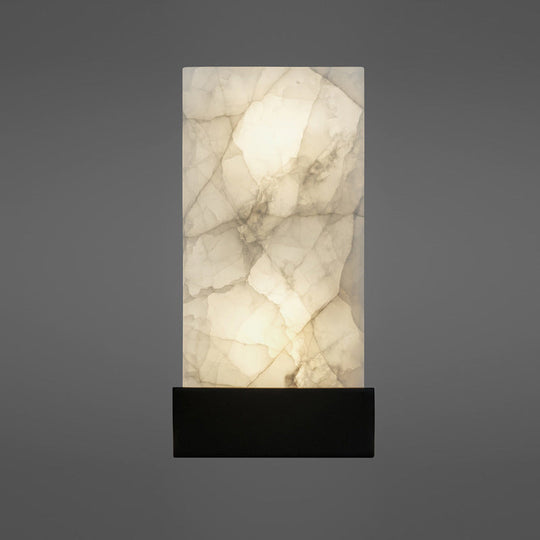 Nordic Style Mica Wall Sconce: Rectangle Shade Single Light Living Room Mount