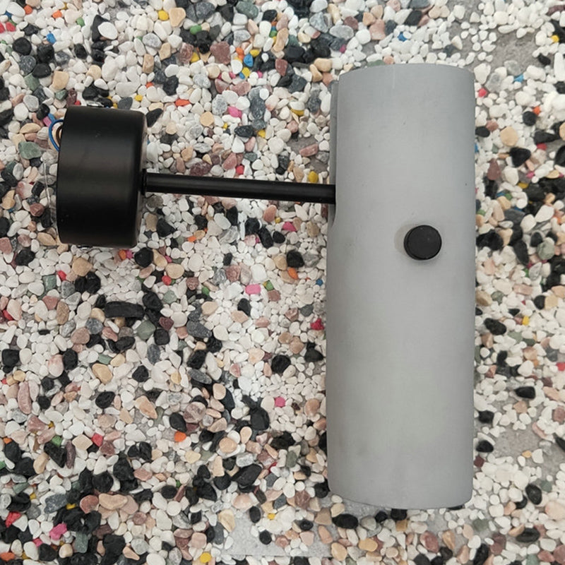 Nordic Style Grey Rotatable Wall Mounted Spotlight With Single-Bulb For Cement Cylinder Lighting