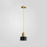 Marble Pendant Light - Round Shade Simple Suspension Fixture For Dining Room Lighting