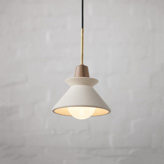 Geometric Cement Pendant Light - Modern Style For Single Dining Room Suspension Fixture
