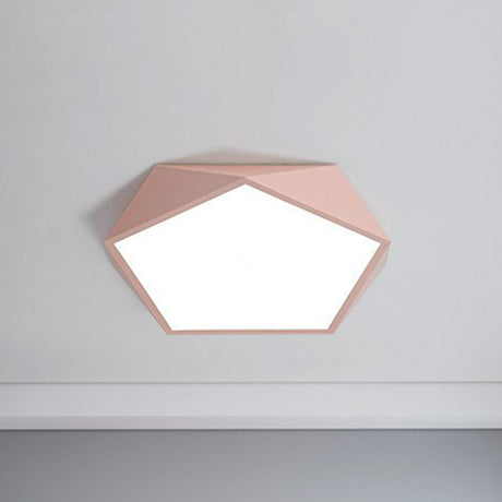 Ultrathin Acrylic Led Flush Ceiling Light Fixture - Ideal For Kids Bedroom Pink / Small White