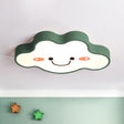 Smiling Cloud Led Flush Mount Ceiling Light - Frosted Acrylic Bedroom Lighting Fixture For Kids