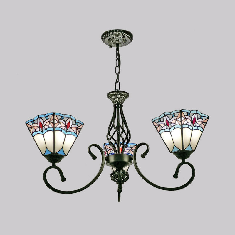 Stained Glass Chandelier Pendant For Traditional Dining Rooms