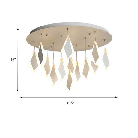 Contemporary Led Acrylic Flush Mount Bedroom Ceiling Light - Warm/White 19/27/31.5 Wide