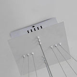 Modern Led Ceiling Chandelier - White Square Hanging Light Fixture Warm/White/Natural 3-Tier Design