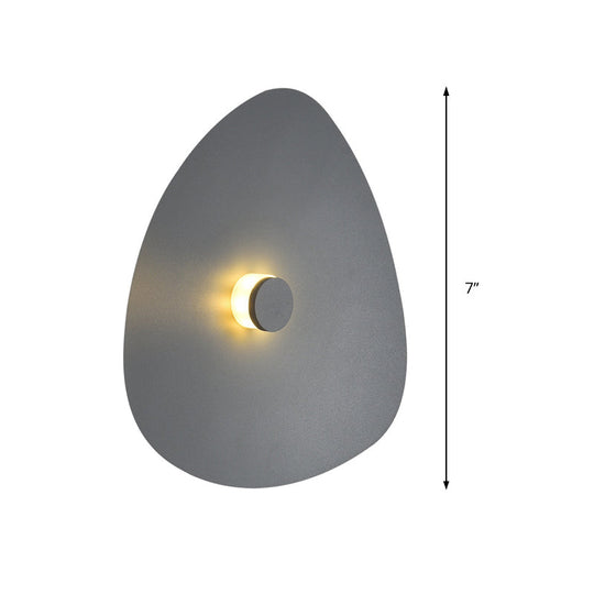 Modern Flaky Sconce Light: 7/9/11 Acrylic Led Wall Mounted Fixture In Grey/White