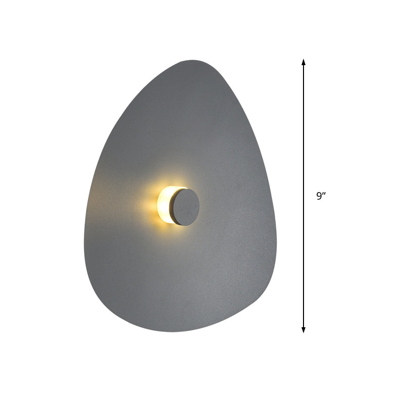 Modern Flaky Sconce Light: 7/9/11 Acrylic Led Wall Mounted Fixture In Grey/White