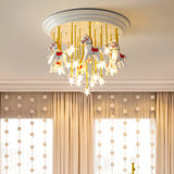 Kids Style Md Ceiling Light: Semi Flush Mount With Led Resin Horse In White 16 /