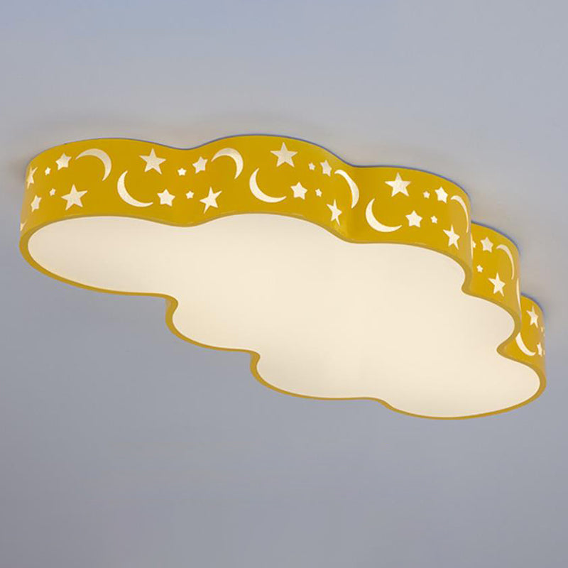 Simplicity Cloud Led Acrylic Ceiling Light For Childs Room - Flush Mount