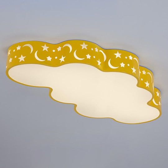 Simplicity Cloud Led Acrylic Ceiling Light For Childs Room - Flush Mount