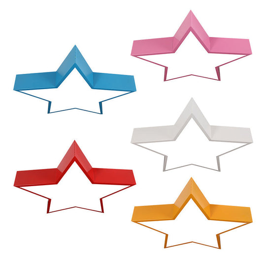 Minimalist Metallic Star Led Flush Ceiling Light For Nursery With Acrylic Shade