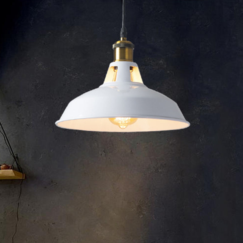 Retro Style Metallic Pot Lid Pendant Ceiling Light For Restaurants
