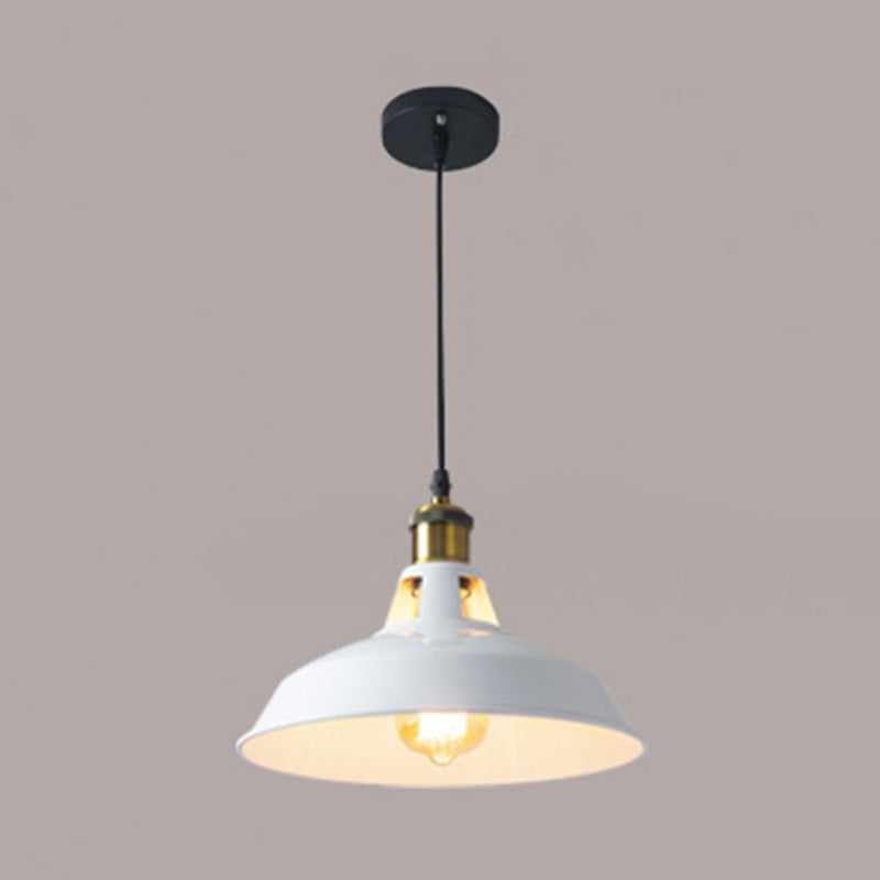 Retro Style Metallic Pot Lid Pendant Ceiling Light For Restaurants