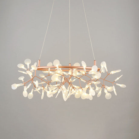 Firefly Led Ceiling Chandelier In Rose Gold - Stylish Bedroom Lighting 108 /